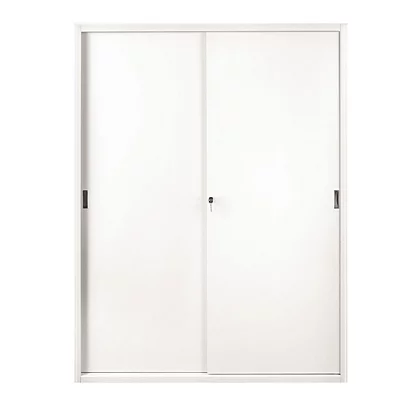 Armadi Metallici Alti Con Ante Scorrevoli - Colore Bianco - Dimensioni Cm 120 X 45 X 200 1 Armadi Metallici Alti Con Ante Scorrevoli - Colore Bianco - Dimensioni Cm 120 X 45 X 200