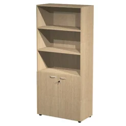 Armadio Componibile Alto Ante Battenti Inferiori, 90 X 46 X 200 Cm, Rovere