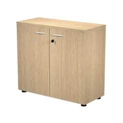 Armadio Componibile Basso Ad Ante Battenti, 90 X 46 X 85 Cm, Rovere