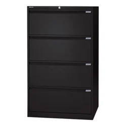 Bisley Classificatore In Metallo Ad Alta Capacità, 4 Cassetti, Nero
