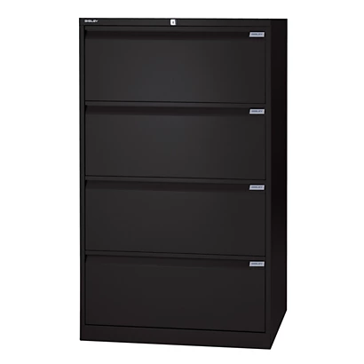 Bisley Classificatore In Metallo Ad Alta Capacità, 4 Cassetti, Nero 1 Bisley Classificatore In Metallo Ad Alta Capacità, 4 Cassetti, Nero