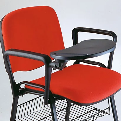 Braccioli Fissi Con Scrittoio Ovale Per Sedie Attesa Iso - Nero 1 Braccioli Fissi Con Scrittoio Ovale Per Sedie Attesa Iso - Nero