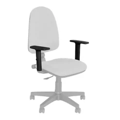 Braccioli Regolabili In Altezza Per Sedia Operativa Tandem Up, Polipropilene, Nero (confezioni 2 Pezzi)