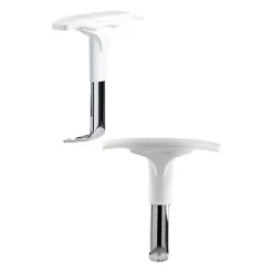 Braccioli Regolabili Per Sedie Operative Winner Deluxe - Bianco E Acciaio