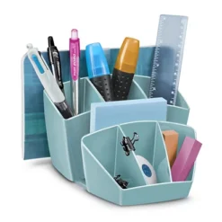 Cep Desk Organizer Linea Riviera, Menta, Cm 14,3 X 15,8 X 9,3 H.