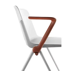 Coppia Braccioli Per Sedia Attesa Impilabile Nuance, Mattone