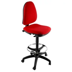 Designer, Sedia Disegnatore, Tessuto Acrilico, Rosso