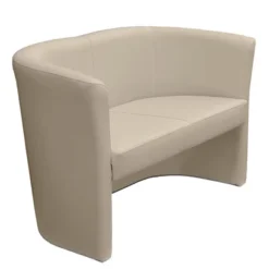 Divanetto 2 Posti Comfort, Similpelle, Panna