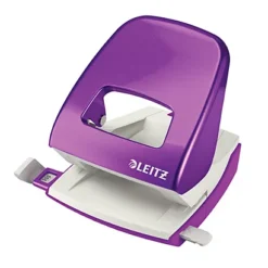 LEITZ Perforatore 5008 New NeXXt WOW - Passo 8 Cm - Max 30 Fogli - 2 Fori - Viola Metallizzato