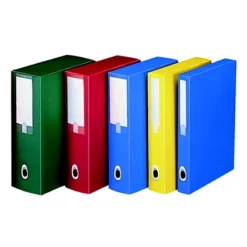 LEONARDI Cartella Progetti Linea Plus, Dorso 8 Cm, 25 X 35 Cm, Blu (confezione 5 Pezzi)