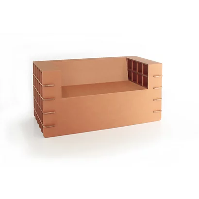 Linea EcoDesign Divanetto A 2 Posti In Cartone Edera, 138 X 70 X 72 Cm, Avana 1 Linea EcoDesign Divanetto A 2 Posti In Cartone Edera, 138 X 70 X 72 Cm, Avana