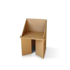 Linea EcoDesign Sedia Richiudibile In Cartone Mimosa, 55 X 50 X 68 Cm, Avana