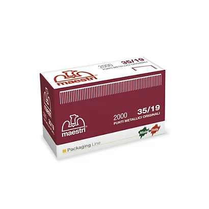 Maestri Punti Metallici Per Aggraffatrice Manuale 35/19, Acciaio (confezione 2.000 Punti) 1 Maestri Punti Metallici Per Aggraffatrice Manuale 35/19, Acciaio (confezione 2.000 Punti)