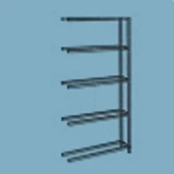 Modulo Continuativo Per Scaffale Metallico In Kit A 5 Ripiani, 102,4 X 42 X 200 Cm, Grigio