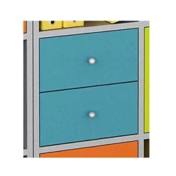 Multicolor Set 2 Cassetti E Retro, Dimensioni 24 X 24 X 8,5 Cm, Azzurro