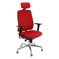 Musk, Sedia Operativa Ergonomica, Tessuto Ignifugo, Rosso