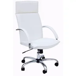 New Erika, Poltrona Presidenziale, Pelle, Bianco