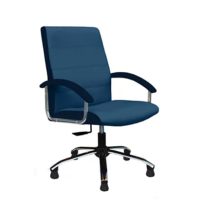 Poltrona Attesa Krissy, Parte Anteriore Similpelle Blu, Fasce E Retro Tessuto Blu Notte. 1 Poltrona Attesa Krissy, Parte Anteriore Similpelle Blu, Fasce E Retro Tessuto Blu Notte.