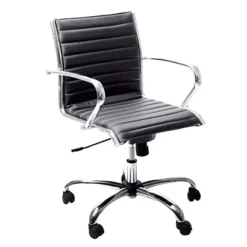 Poltrona Direzionale Eleonora, Pelle, Nero