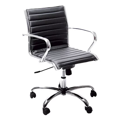 Poltrona Direzionale Eleonora, Pelle, Nero 1 Poltrona Direzionale Eleonora, Pelle, Nero