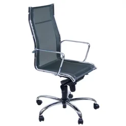 Poltrona Presidenziale Eleonora, Rete Nylon, Grigio Scuro