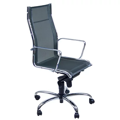 Poltrona Presidenziale Eleonora, Rete Nylon, Grigio Scuro 1 Poltrona Presidenziale Eleonora, Rete Nylon, Grigio Scuro