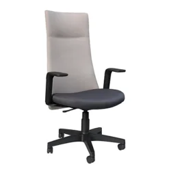 Poltrona Presidenziale Impressive, Tessuto Riciclato, Grigio Chiaro / Grigio Scuro