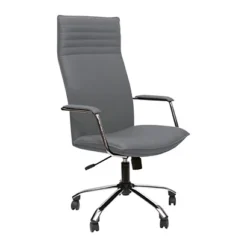 Poltrona Presidenziale Kosmo, Tessuto 100% Polipropilene, Grigio