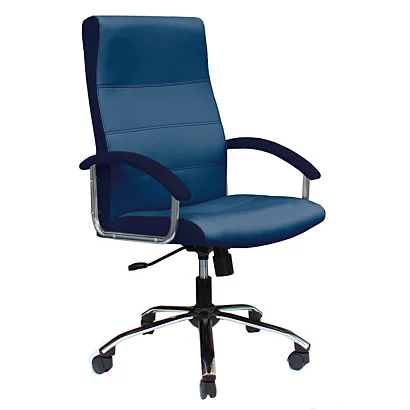 Prima pagina -Mond office poltrona presidenziale krissy parte anteriore similpelle blu fasce e retro tessuto blu notte 110890 1