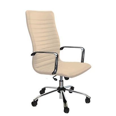 Poltrona Presidenziale Slim, Braccioli Metallo, Razza Metallo, Panna 1 Poltrona Presidenziale Slim, Braccioli Metallo, Razza Metallo, Panna