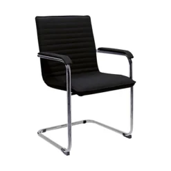 Poltroncina Attesa Kosmo, Tessuto 100% Polipropilene, Nero (confezione 2 Pezzi)