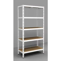 Scaffalatura Metallica, 5 Ripiani, Bianco