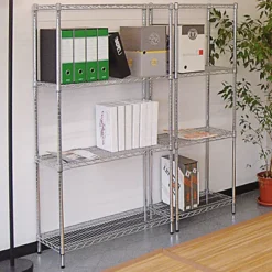 Scaffale In Acciaio 4 Ripiani, 60 X 35 X 168 Cm