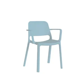 Sedia Attesa Impilabile Con Braccioli Deco, Azzurro