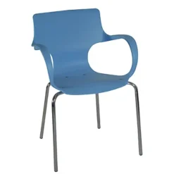 Sedia Attesa Impilabile Greta, Polipropilene, Azzurro (confezione 2 Pezzi)