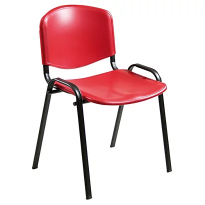 Sedia Attesa Impilabile, Polipropilene, Rosso (confezione 2 Pezzi) 1 Sedia Attesa Impilabile, Polipropilene, Rosso (confezione 2 Pezzi)