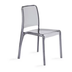 Sedia Attesa Impilabile Poster, Policarbonato, Trasparente Fumè