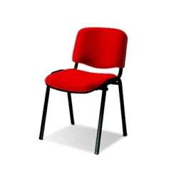 Sedia Attesa Impilabile, Tessuto Acrilico 100%, Rosso (confezione 2 Pezzi)