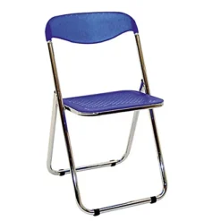 Sedia Attesa Pieghevole Alma, Polipropilene, Blu Traslucido