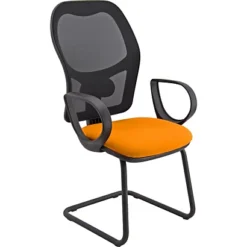 Sedia Attesa Visitatore Kolor Guest, Rete E Tessuto, Arancione