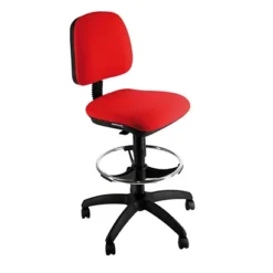 Sedia Disegnatore, Tessuto Acrilico, Rosso