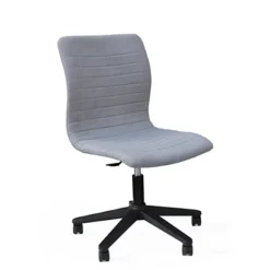Sedia Girevole Home Office "Slim Home", Tessuto Idrorepellente, Grigio Chiaro