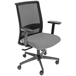 Sedia Operativa Dany Con Braccioli, Tessuto Ignifugo, Grigio