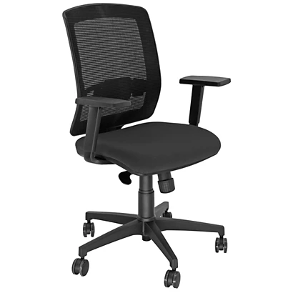 Sedia Operativa Emma Con Braccioli, Tessuto Ignifugo, Nero 1 Sedia Operativa Emma Con Braccioli, Tessuto Ignifugo, Nero