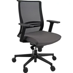 Sedia Operativa Ergonomica Atmosfera Con Braccioli, Tessuto Gabriel, Nero Antracite