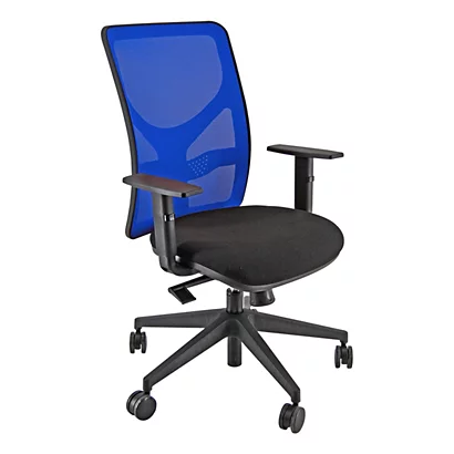 Sedia Operativa Happy Con Ruote E Braccioli, Blu 1 Sedia Operativa Happy Con Ruote E Braccioli, Blu