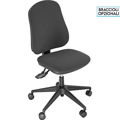 Sedia Operativa Power, Tessuto, Nero 1 Sedia Operativa Power, Tessuto, Nero