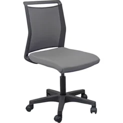 Sedia Operativa Slight, Rete Nera, Tessuto Grigio