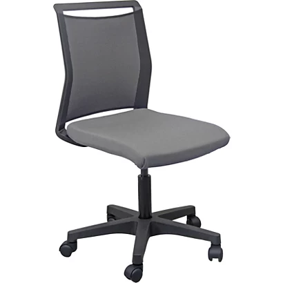 Sedia Operativa Slight, Rete Nera, Tessuto Grigio 1 Sedia Operativa Slight, Rete Nera, Tessuto Grigio