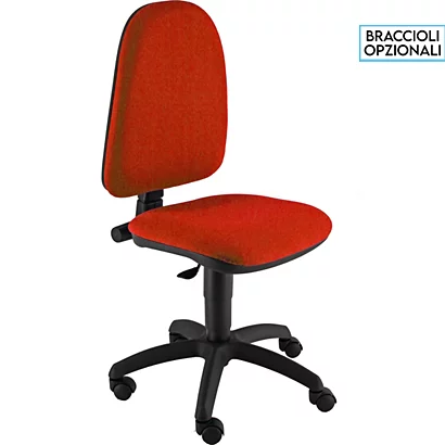 Sedia Operativa Swing, Tessuto, Rosso 1 Sedia Operativa Swing, Tessuto, Rosso